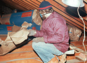 Attic insulation in the late 1970s