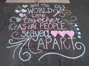 Inspirational message on chalk