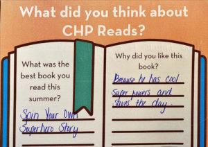 CHP Reads! postcard