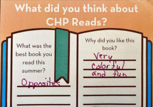 CHP Reads! postcard