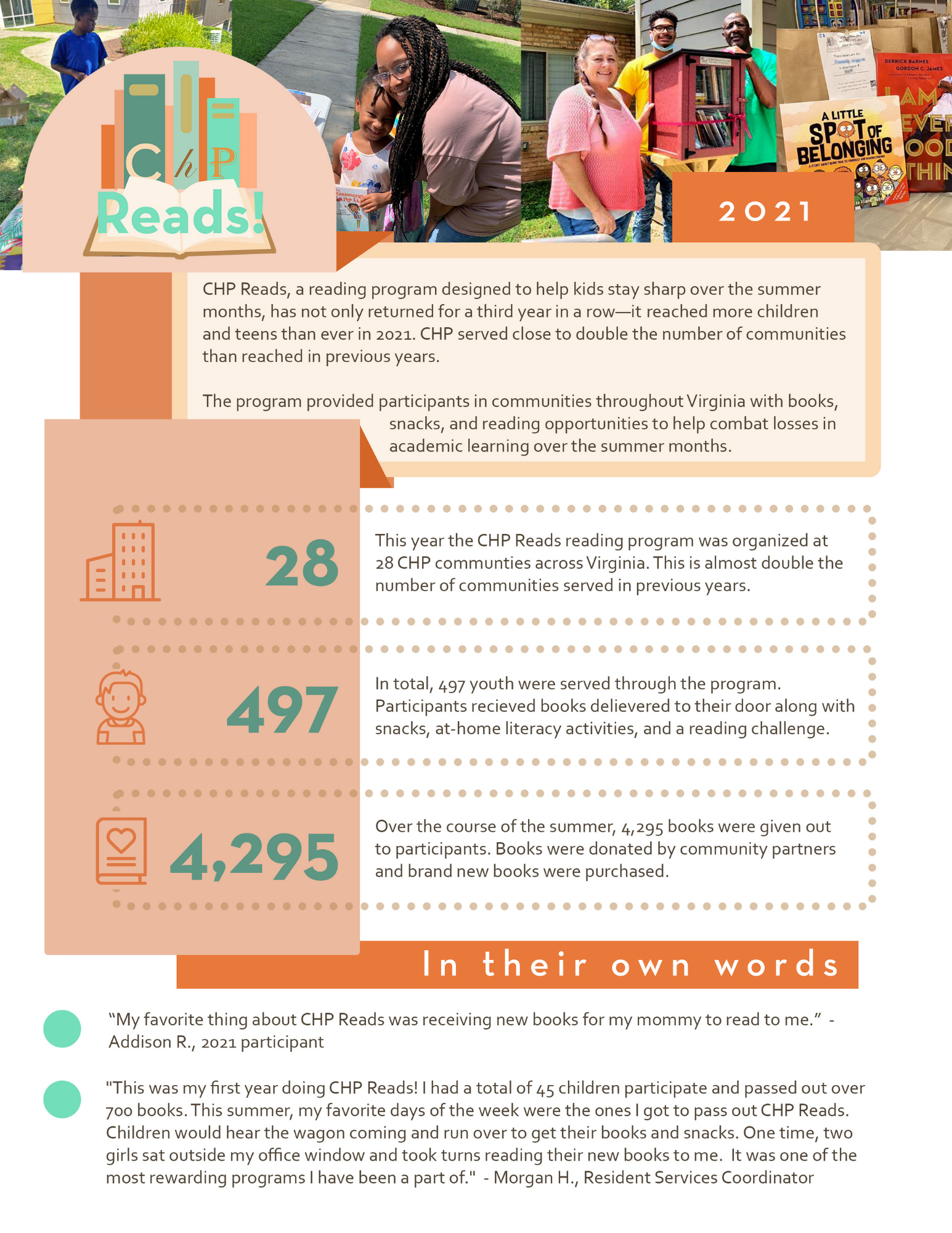 CHP Reads! Summer Reading Program Infographic