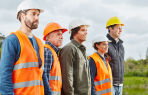 illustration of persons on job site