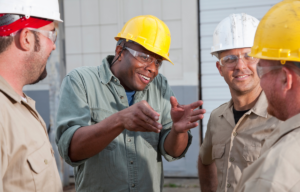 illustration of persons on job site