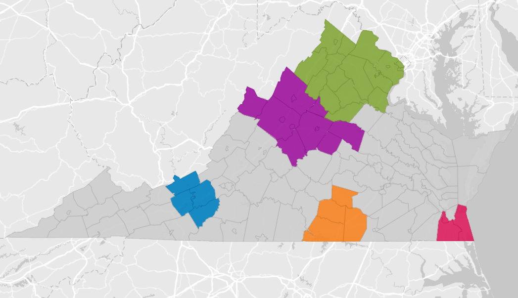 Weatherization service area map