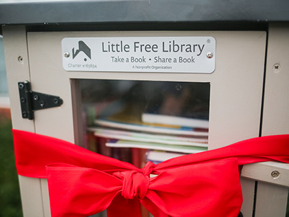 Little Free Library at Huckleberry Court