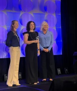 CHP's Laura Croft and Heather Guynn accepting the award.