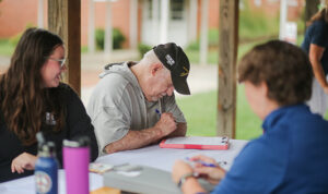 An S.A. Robinson resident completes a survey