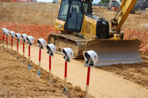 Shovels at the groundbreaking