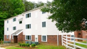 Exterior of an apartment building at Parkview Gardens