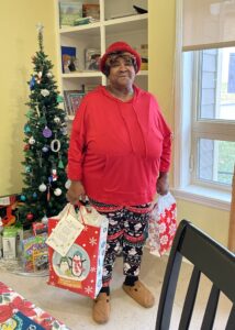 Resident receiving their Warm Wishes